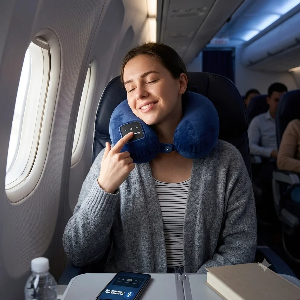 Neckpillow with Bluetooth speaker