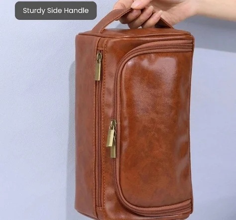 Makeup pouch - leather