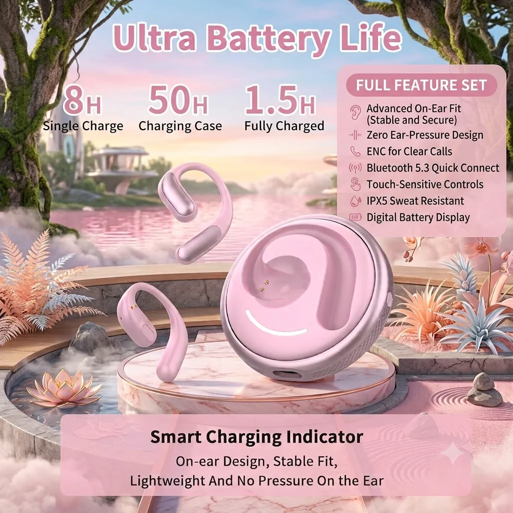 Sporty Open-Ear Wireless Earbuds